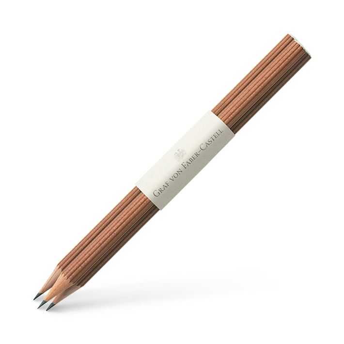 Graf von Faber-Castell Молив No. III, чернографитен, кафяв, 3 броя