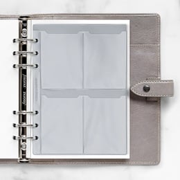 Filofax Джоб за карти и визитки, A5, двустранен, прозрачен