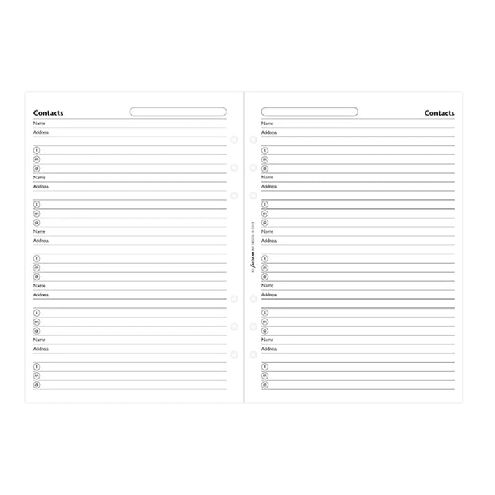 Filofax Пълнител за органайзер, A5, за имена, адреси и телефони