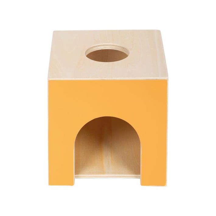 Small Foot Кутия Монтесори, дървена, с цветни топчета