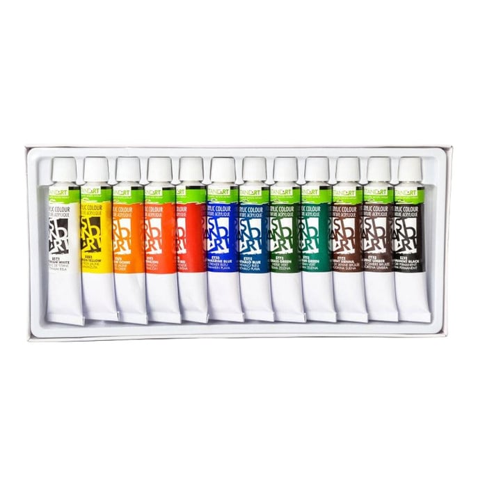 Акрилни бои Standart Acrylic, в тубички по 12 ml, 10 цвята
