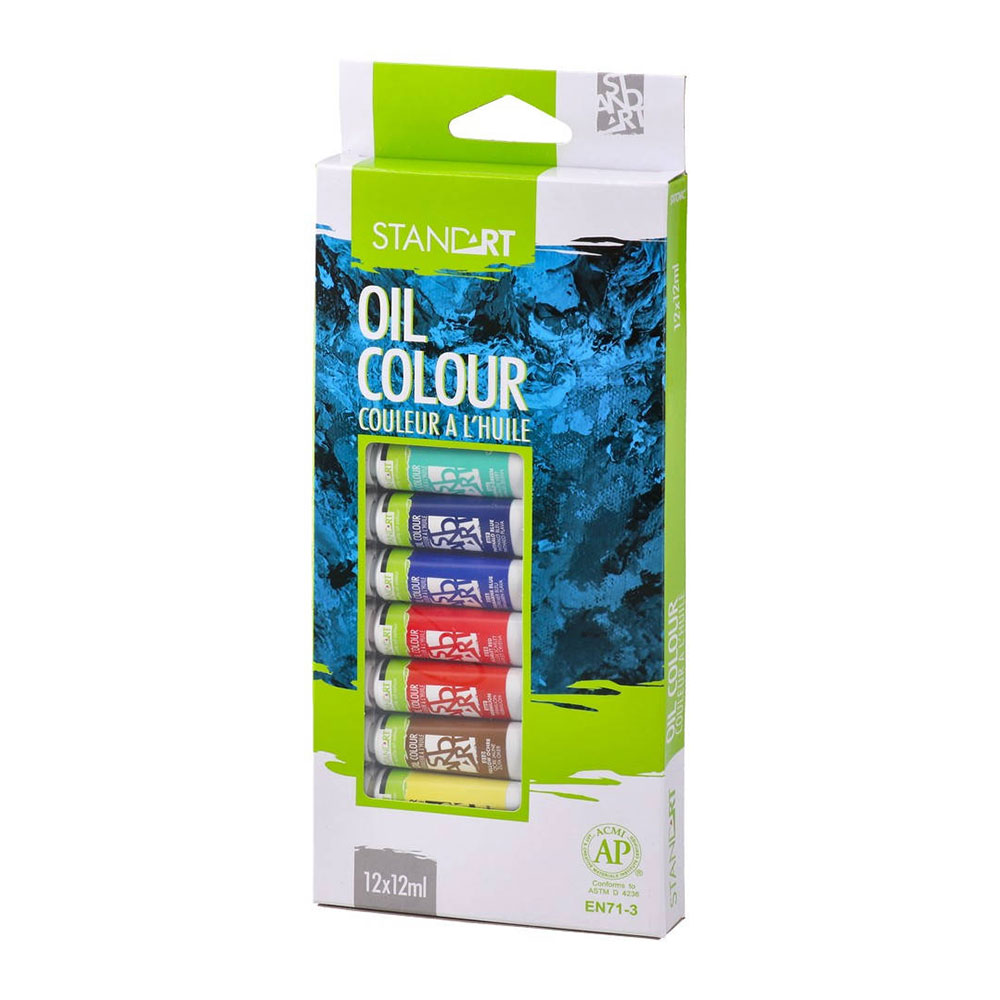 Маслени бои Standart Oil, в тубички по 12 ml, 12 цвята
