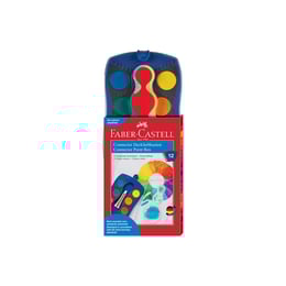 Faber-Castell Акварелни бои Connector, 12 цвята, синя палитра