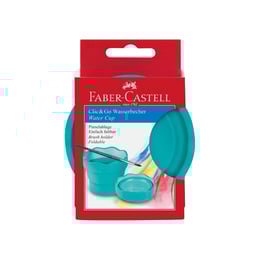 Faber-Castell Чаша за рисуване Clic&Go, сгъваема, тюркоаз