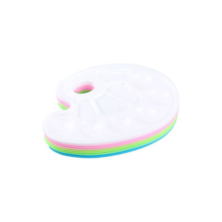 Палитра за рисуване Statovac Leni, кръгла, PVC, асорти