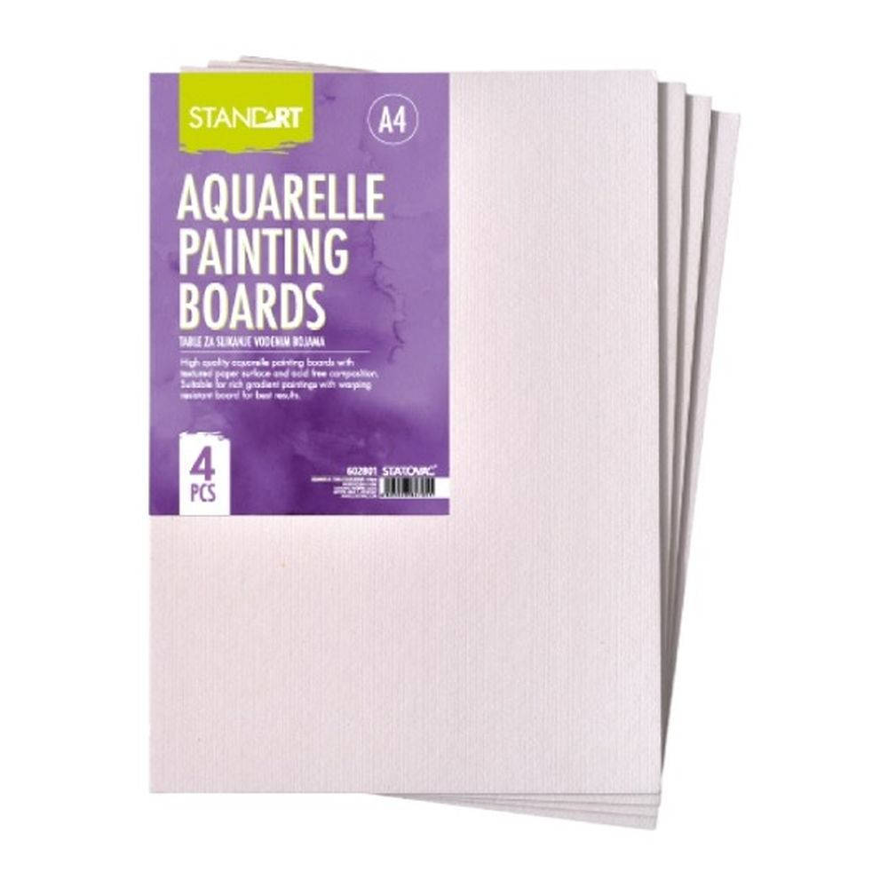 Кеширано платно Standart Board, акварелно, A4, 4 броя