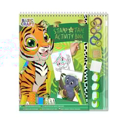 Moxy Книжка с дейности Тигър, с печати и цветно тиксо