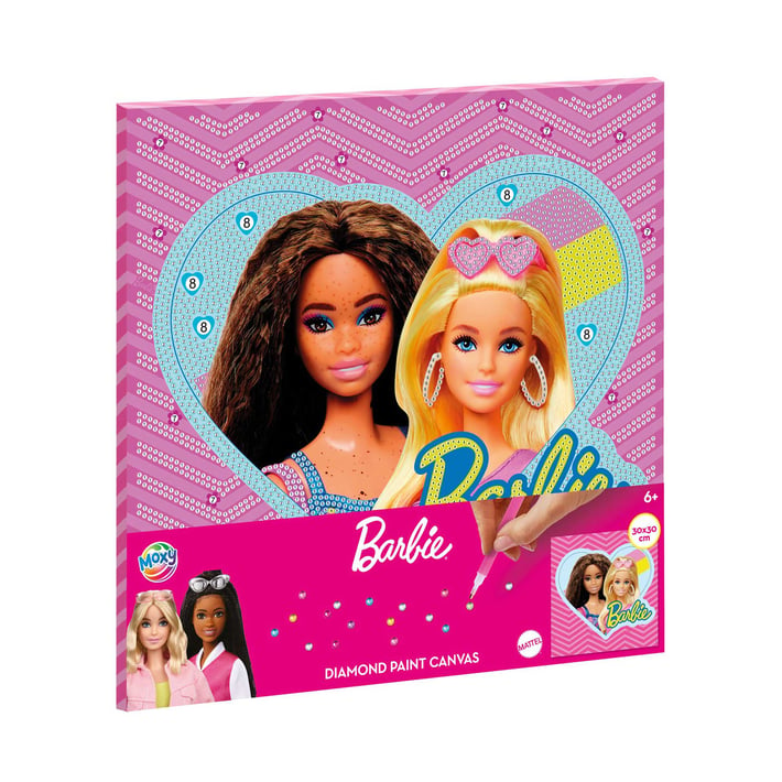 Moxy Платно за рисуване с мъниста Barbie, 30 х 30 cm