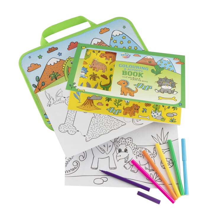 Moxy Комплект за оцветяване и дейности Динозавър, за пътуване