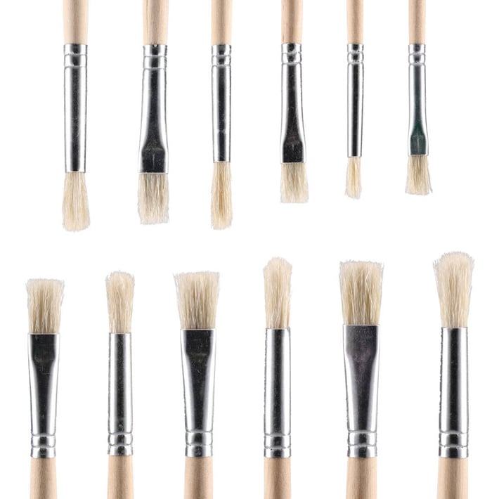 Четки за рисуване Standart Pop Brush, естествен косъм, в кутия, 12 броя