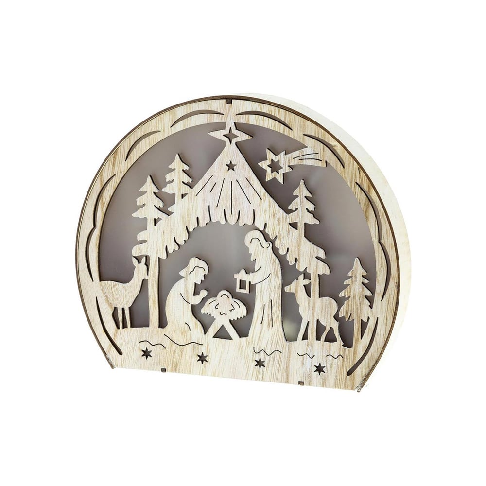 Retlux Коледна украса RXL 331 - Сцена на Рождество, жълта