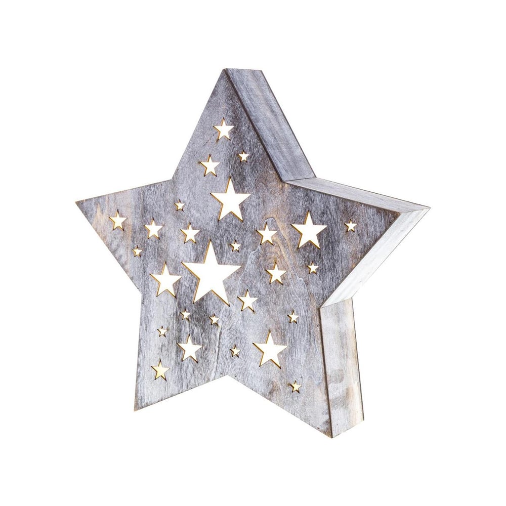 Retlux Коледна украса RXL 348 - Звезда, голяма, сива