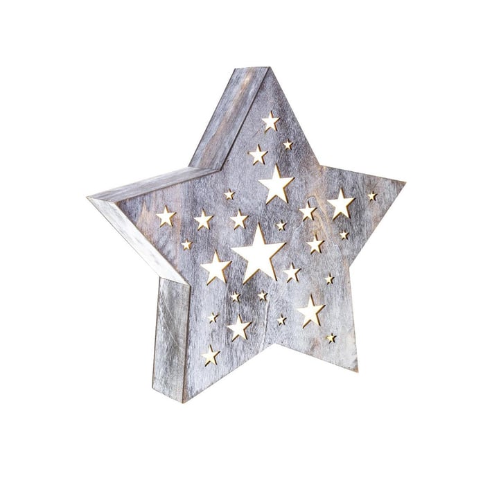 Retlux Коледна украса RXL 348 - Звезда, голяма, сива