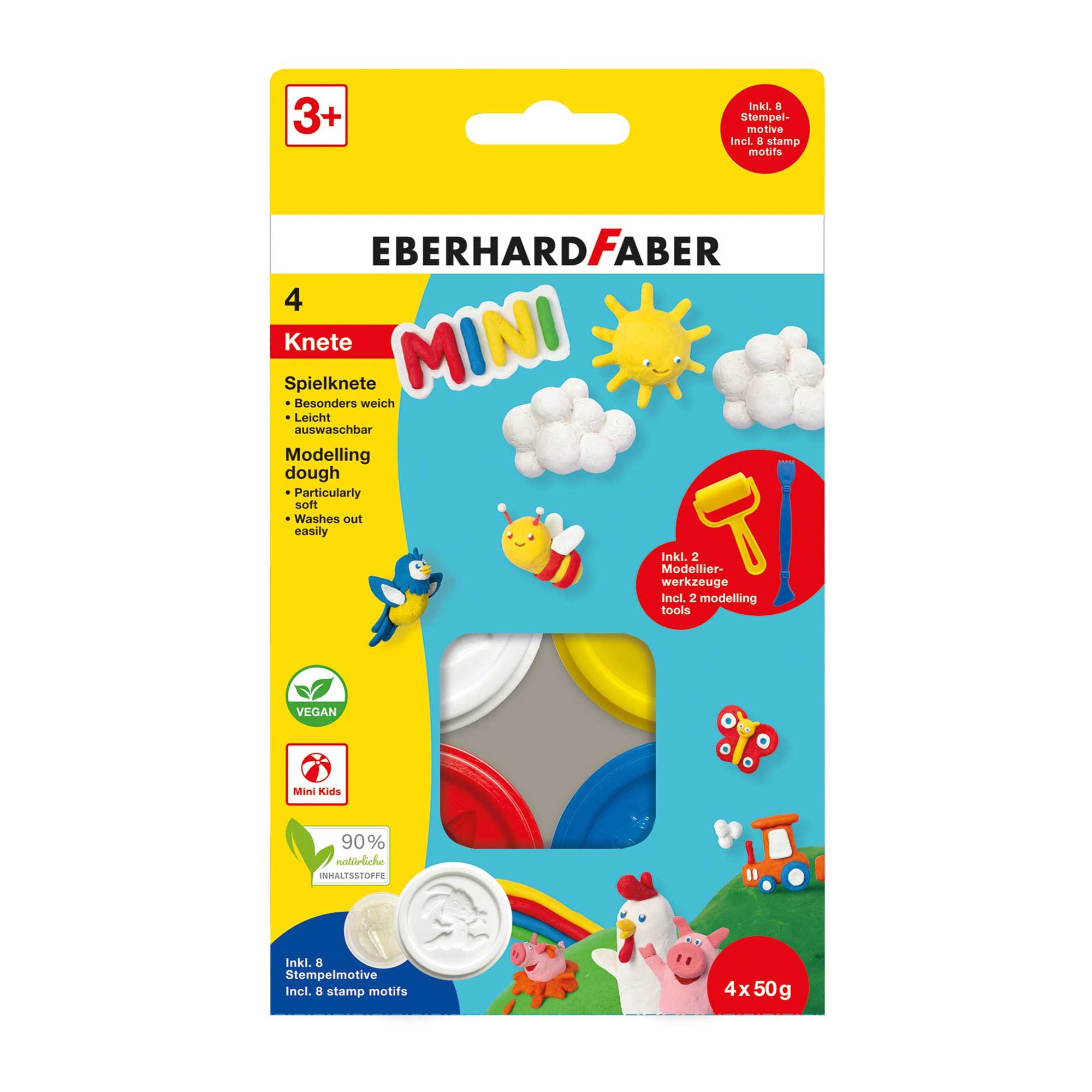 Eberhard Faber Моделин Basic, 4 цвята х 50 g