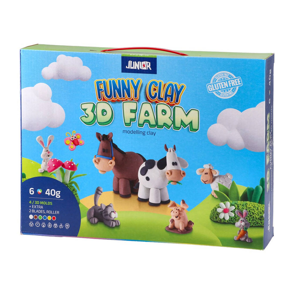 Комплект за моделиране Junior Funny Clay, ферма