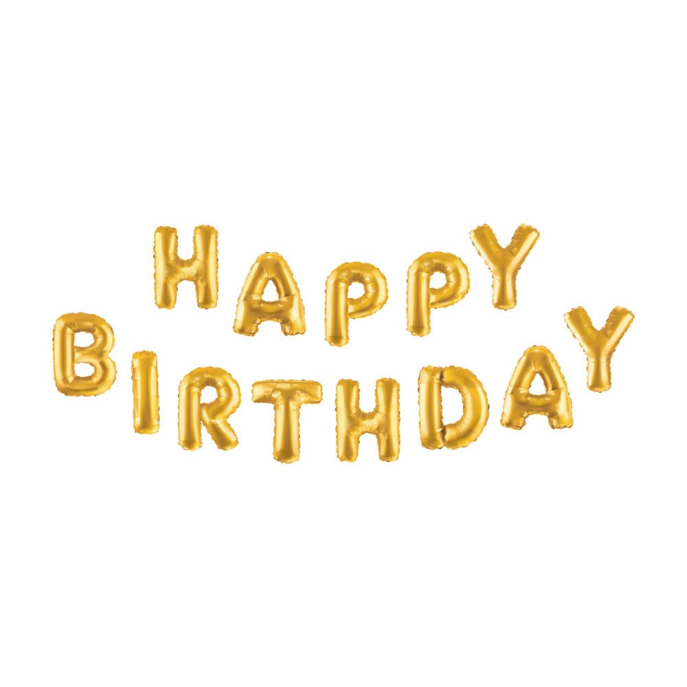 Балони Festa, Happy Birthday, златисти