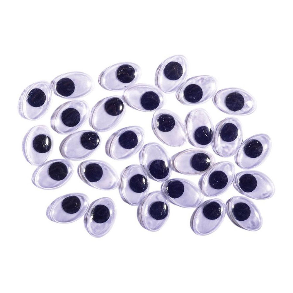 Очички Junior, мърдащи, овална форма, 10 mm, 30 броя