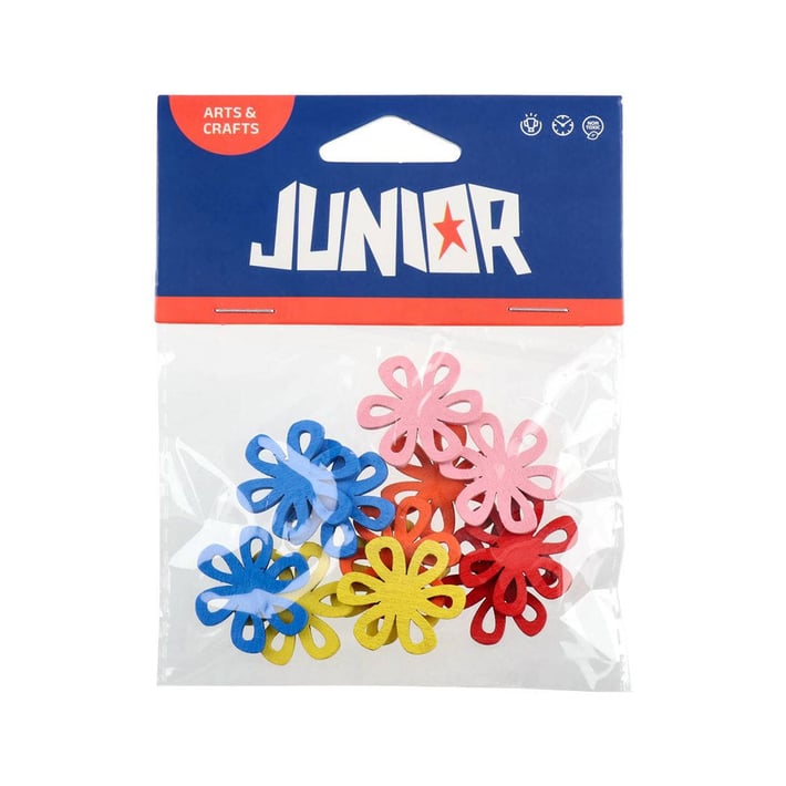 Цветя за декорация Junior, дървени, 12 броя