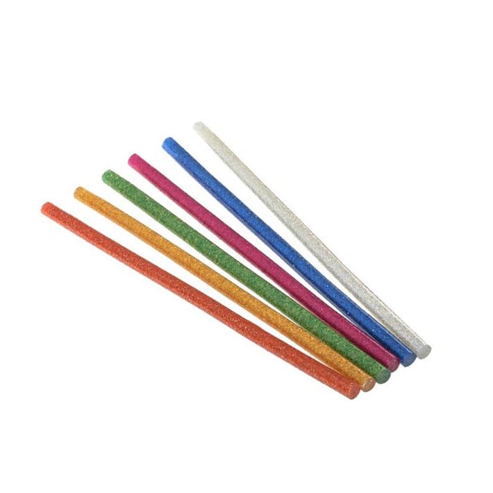 Силиконови пръчки Junior Heli Stick, ?7 mm, брокат, 6 броя