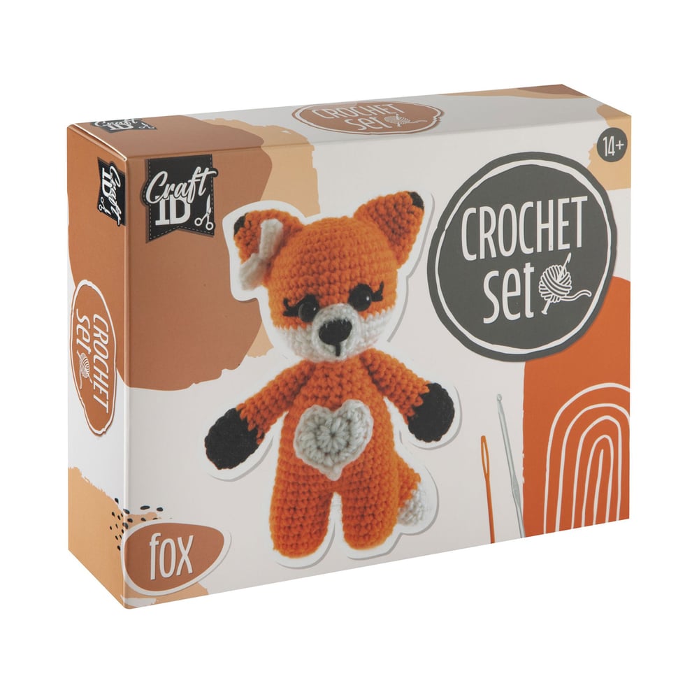 Craft ID Комплект за плетене на една кука Лисица, 13 х 8.5 х 17 cm