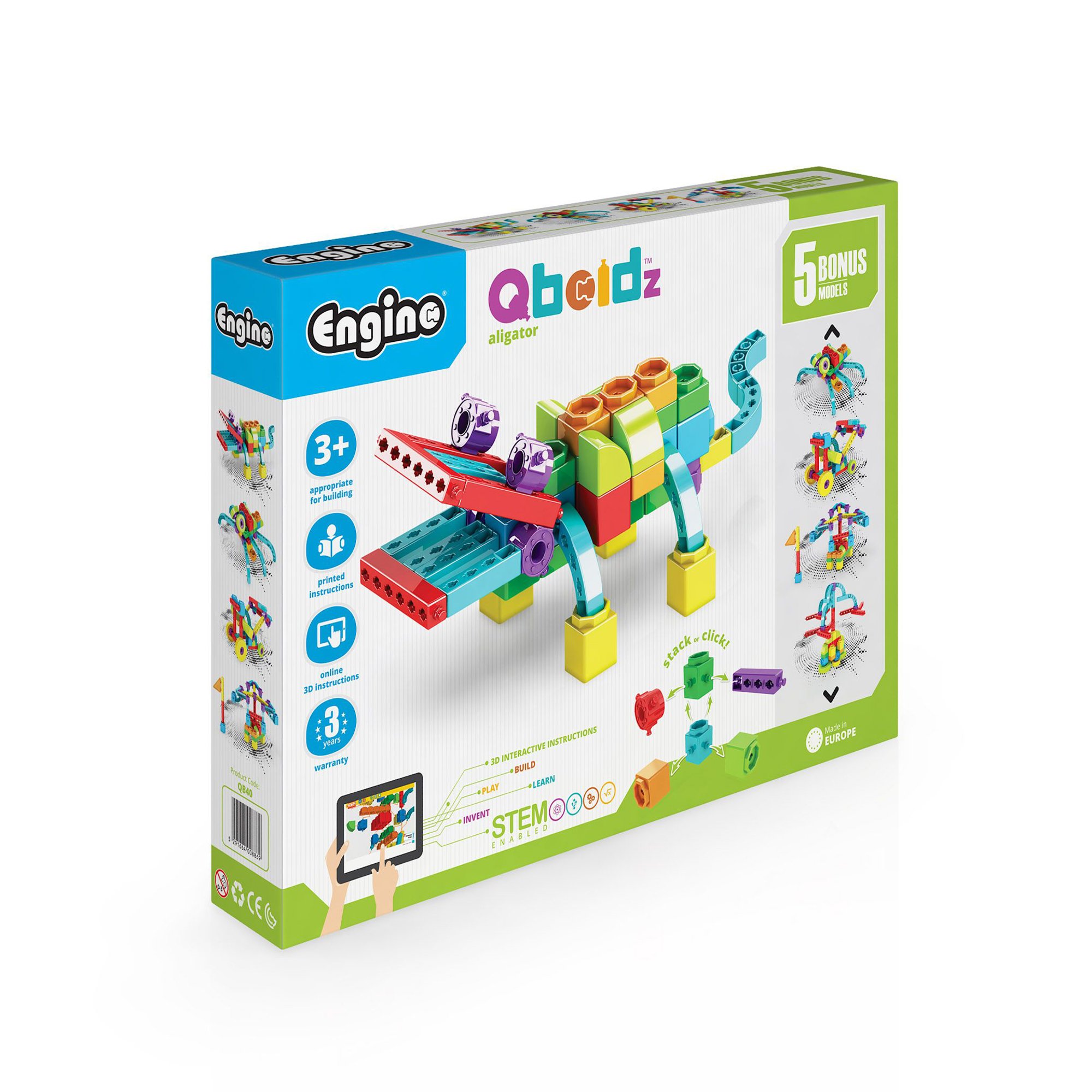 Engino Конструктор Qboidz - Aлигатор, 5 в 1