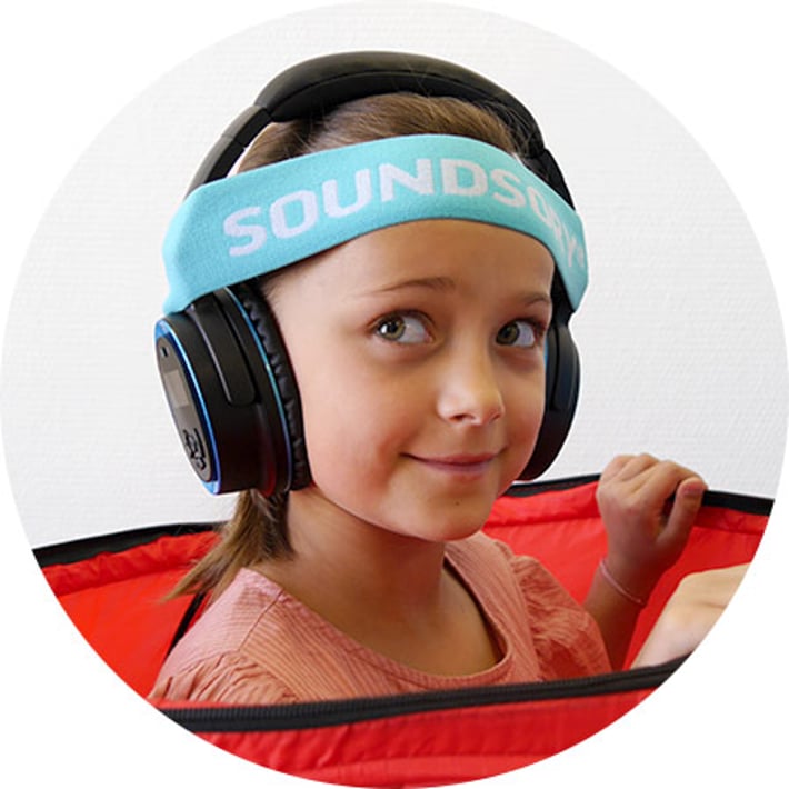 Програма Soundsory, със слушалки