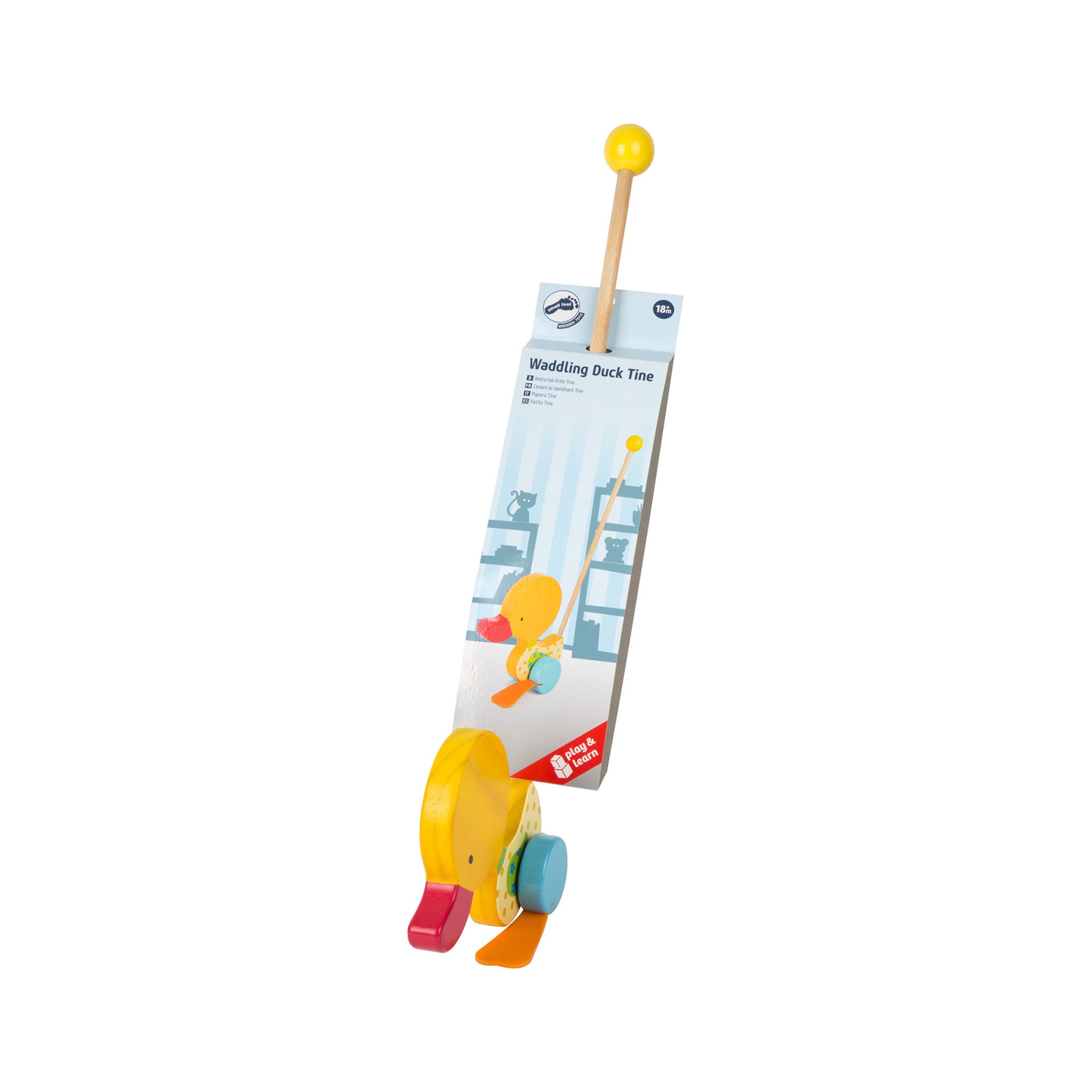 Small Foot Играчка Пате, за бутане, дървена, 61 х 6.5 х 17 cm