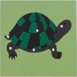 2D Пъзел костенурка, дървен, 24 х 24 cm, 6 части