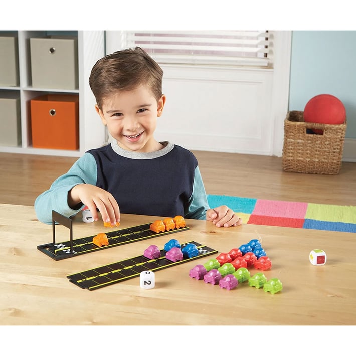 Learning Resources Игра Писта с колички, мини, 30 части