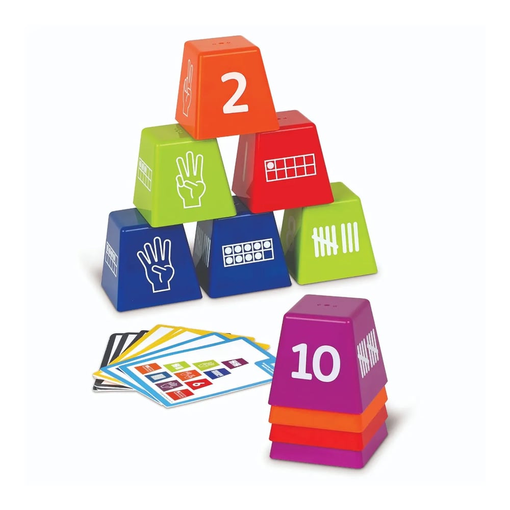 Learning Resources Образователна игра с пирамидални чаши и числа