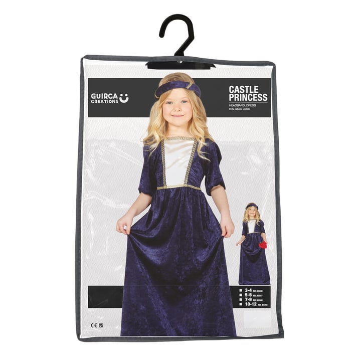 Костюм на Средновековна принцеса, за 7-9 годишни деца