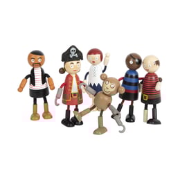 Small Foot Пиратски кукли, дървени, 6 броя