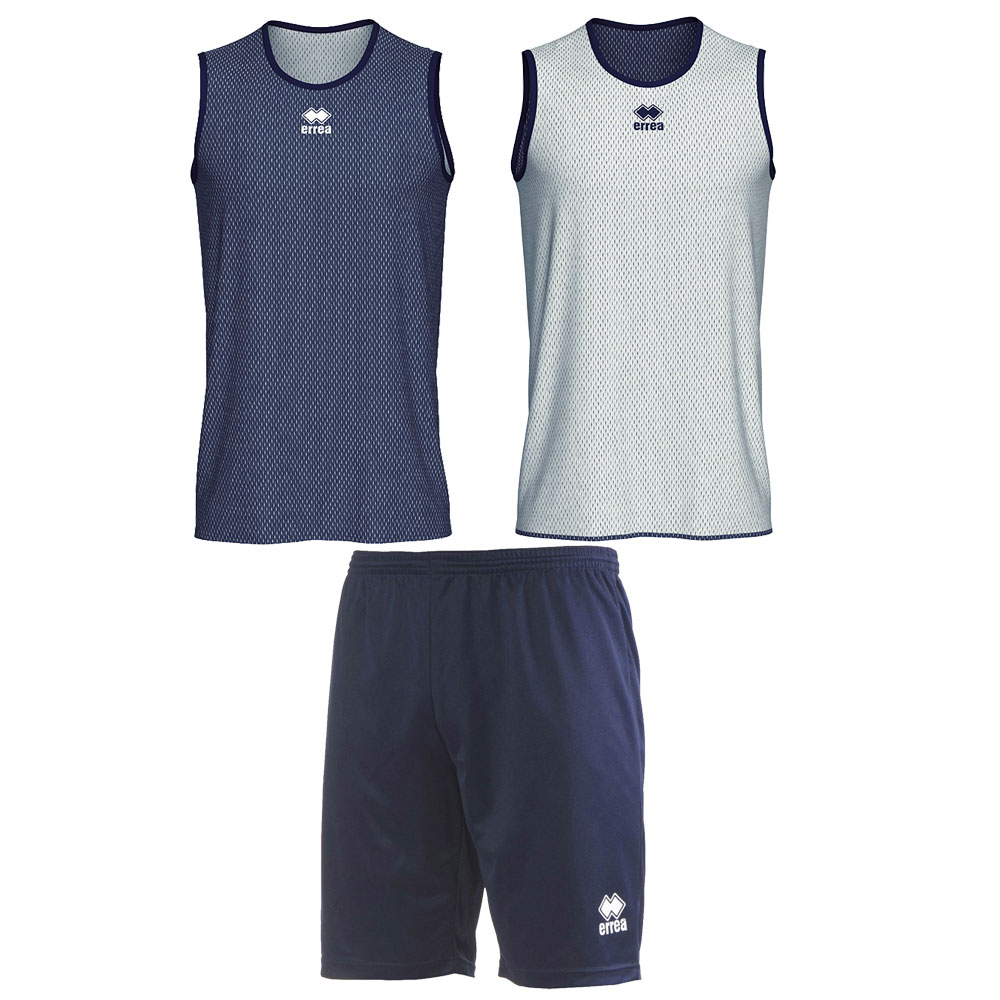 Баскетболен екип Errea Wing, унисекс, размер M, тъмносиньо-бял