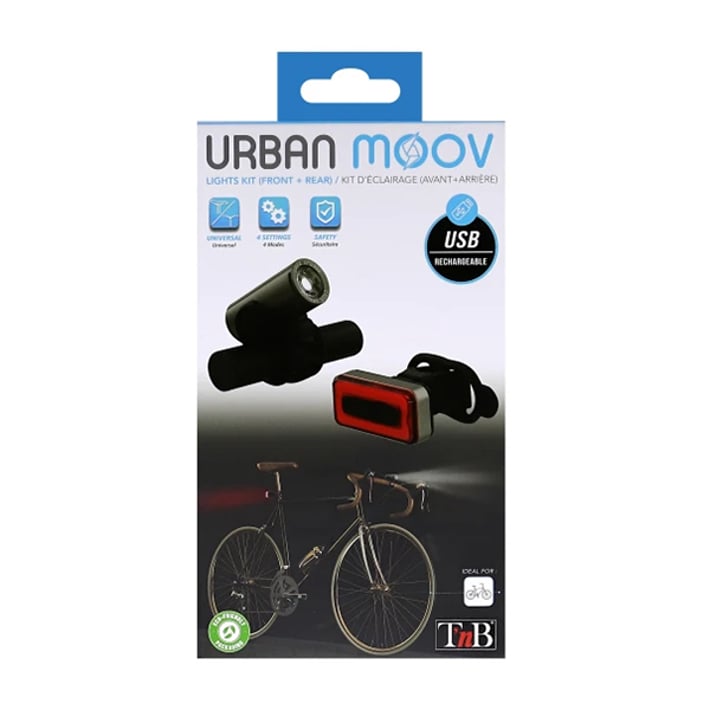 TNB Комплект светлини за велосипед Urban Moov, 120 lm