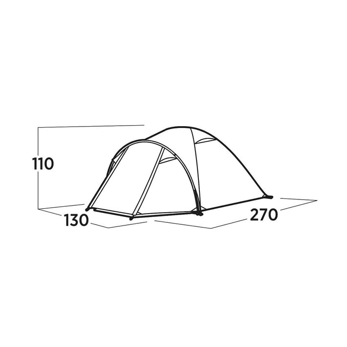 Палатка Easy Camp Setesdal 2, двуместна, 270 х 130 х 110 cm