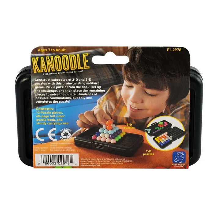 Learning Resources Настолна игра Kanoodle, с логически пъзели и 200 предизвикателства