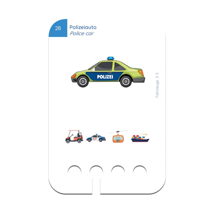 Образователни карти, за кутия Puncho - Превозни средства, 2-3 години