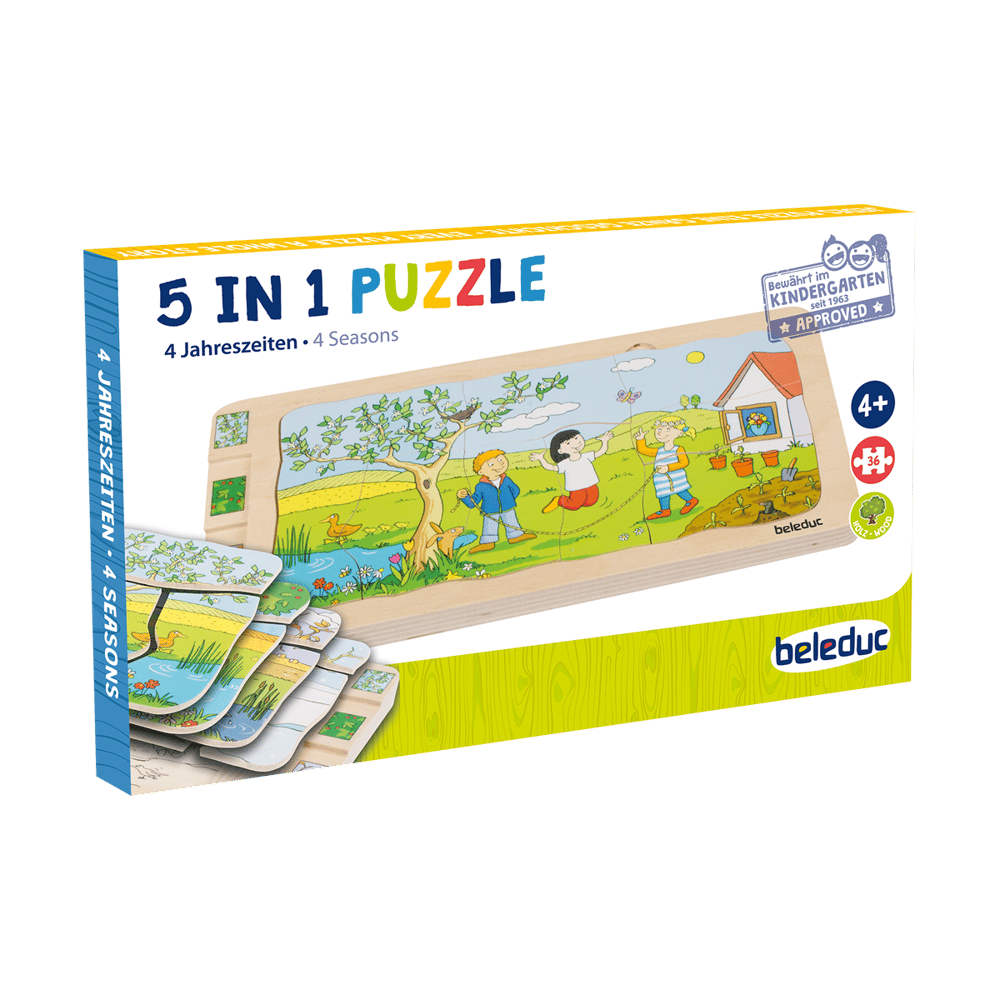 Beleduc Пъзел Четири сезона, на слоеве, дървен