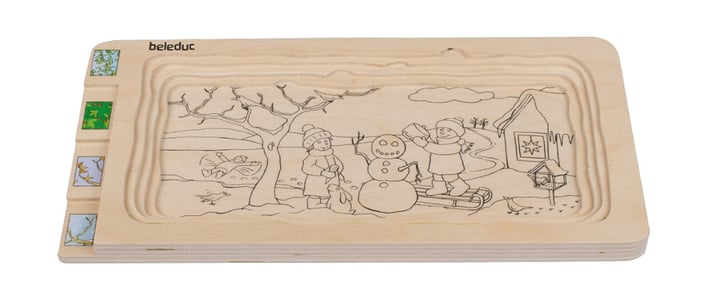 Beleduc Пъзел Четири сезона, на слоеве, дървен