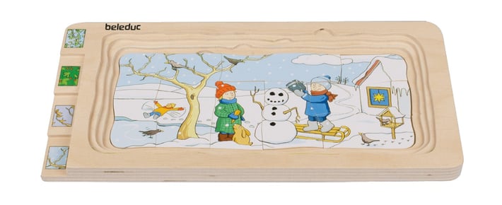 Beleduc Пъзел Четири сезона, на слоеве, дървен