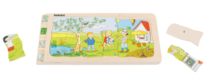 Beleduc Пъзел Четири сезона, на слоеве, дървен