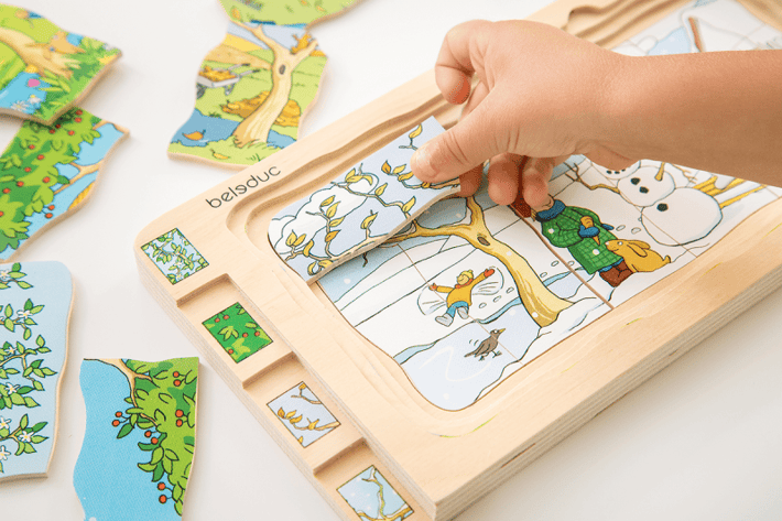 Beleduc Пъзел Четири сезона, на слоеве, дървен