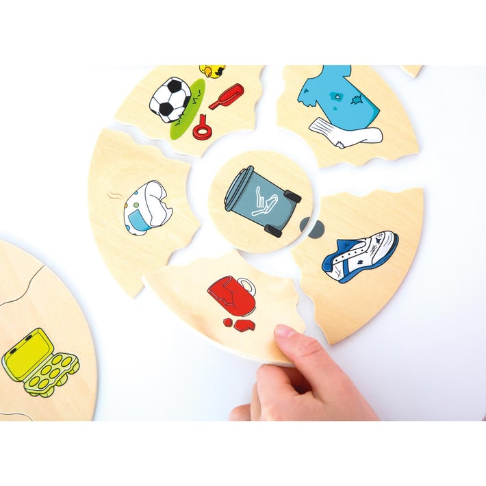 Beleduc Пъзел Разделяне на отпадъците, дървен