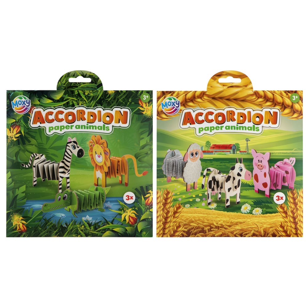 Moxy Комплект направи си животни от хартия, асорти, 48 броя