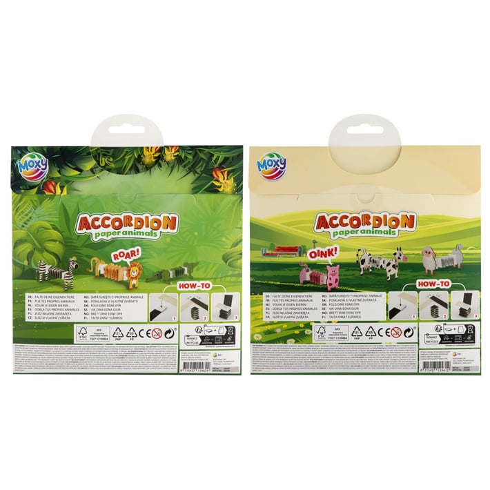 Moxy Комплект направи си животни от хартия, асорти, 48 броя
