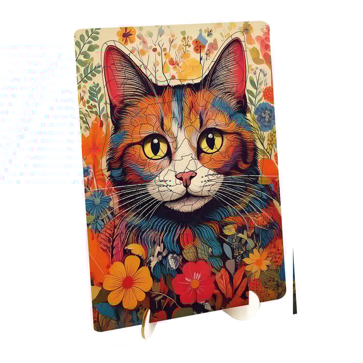 Moxy Пъзел Котка, уникални форми, дървен, 130 части