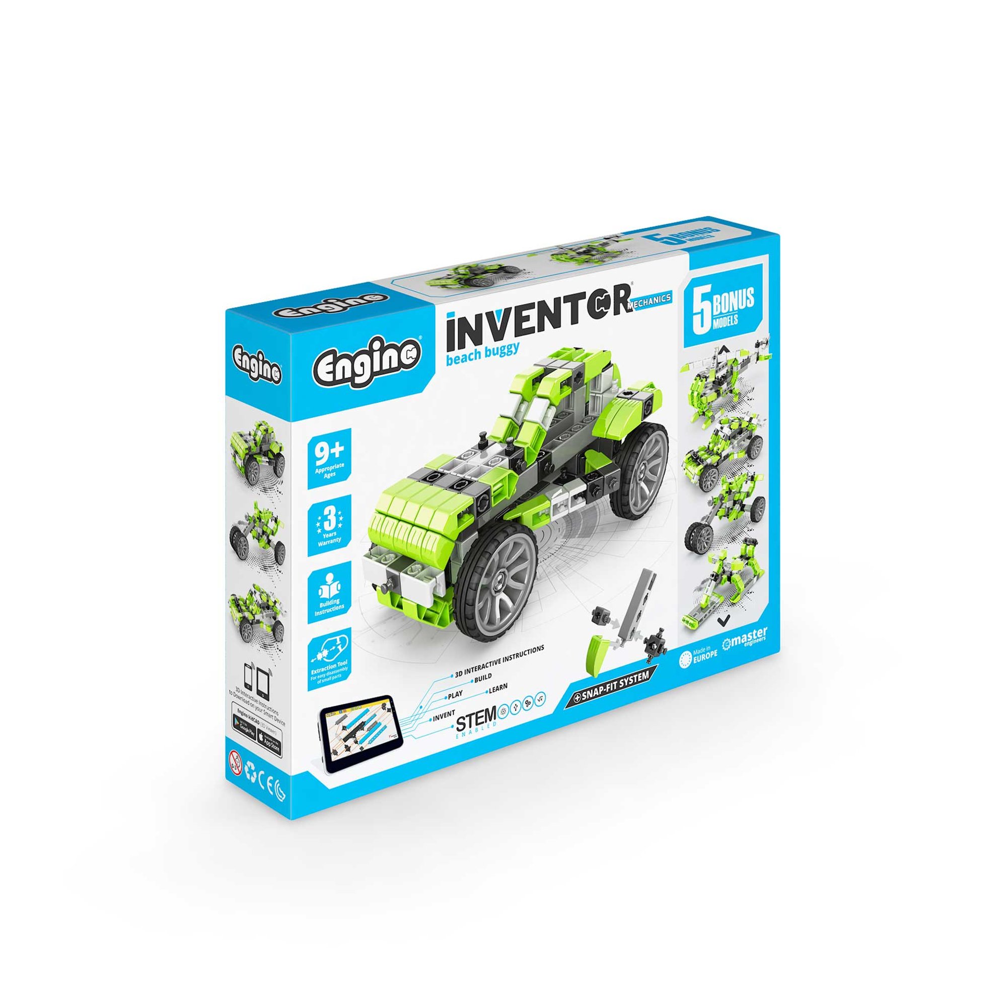 Engino Конструктор Inventor Mechanics - Плажно бъги, 5 в 1