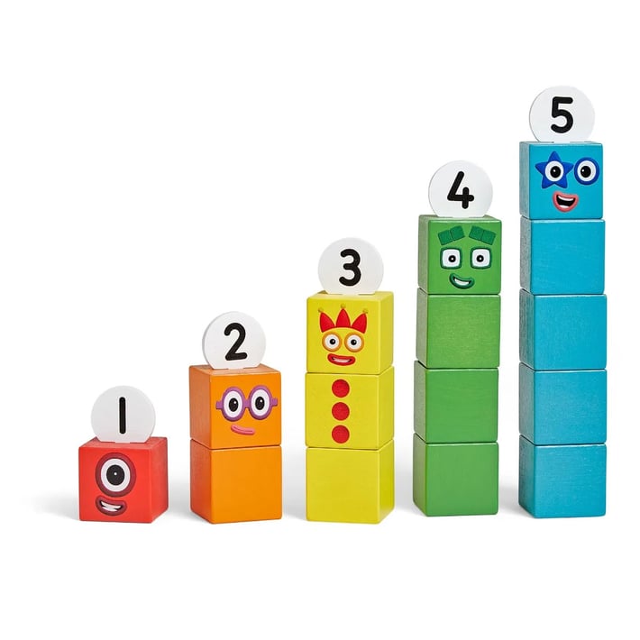 Learning Resources Комплект дървени кубчета Numberblocks, от 1 до 5