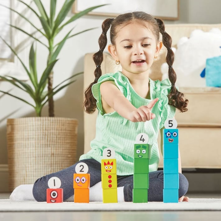 Learning Resources Комплект дървени кубчета Numberblocks, от 1 до 5