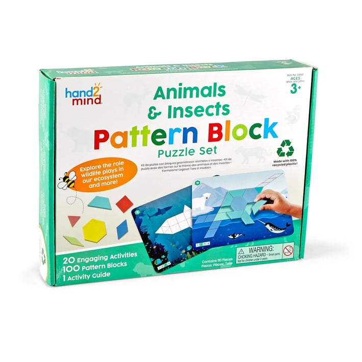 Learning Resources Пъзел-мазайка Животни и насекоми